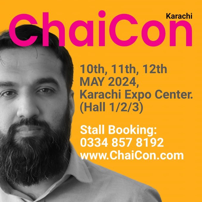 Chaicon Azad Chaiwala Event in Expo Center Karachi 10th to 12th May 2024